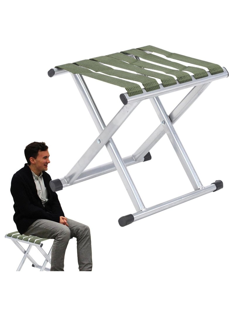 Generic Camping Stool Portable Folding Telescopic Stool Garden Seat Fishing Chair Outdoor Adventures Chair Camping Stool for Outdoor Adventures Gardening Army Green Outdoor Chair  - Image 1