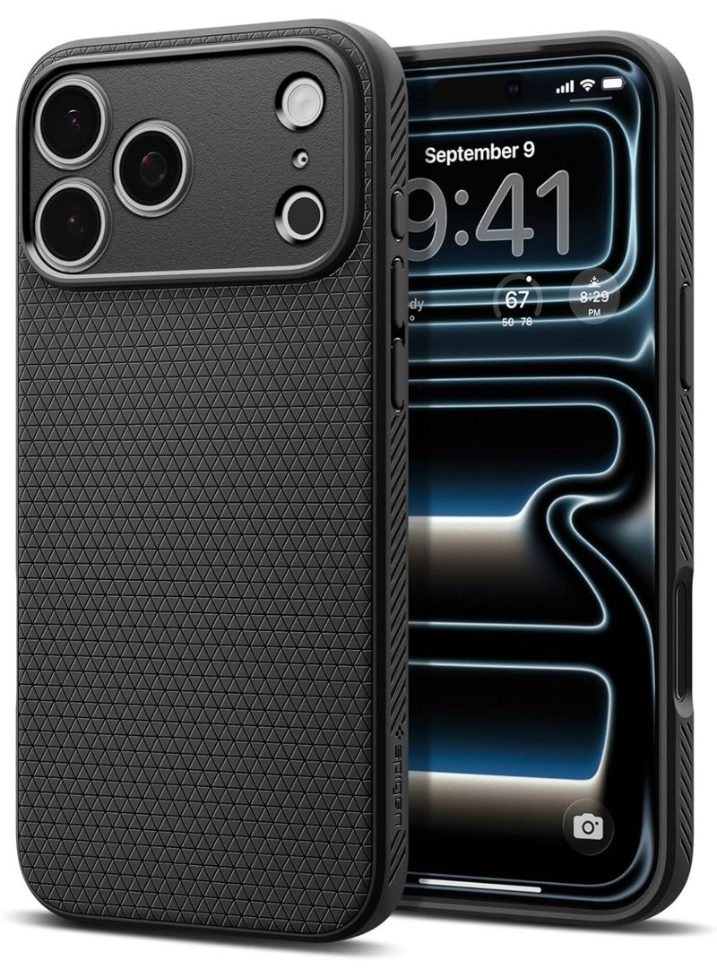Spigen Liquid Air iPhone 17 Pro Max Case Cover (2025) - Matte Black - Image 1