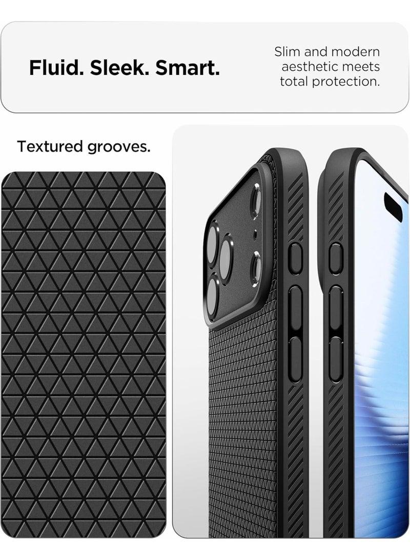 Spigen Liquid Air iPhone 17 Pro Max Case Cover (2025) - Matte Black - Image 3