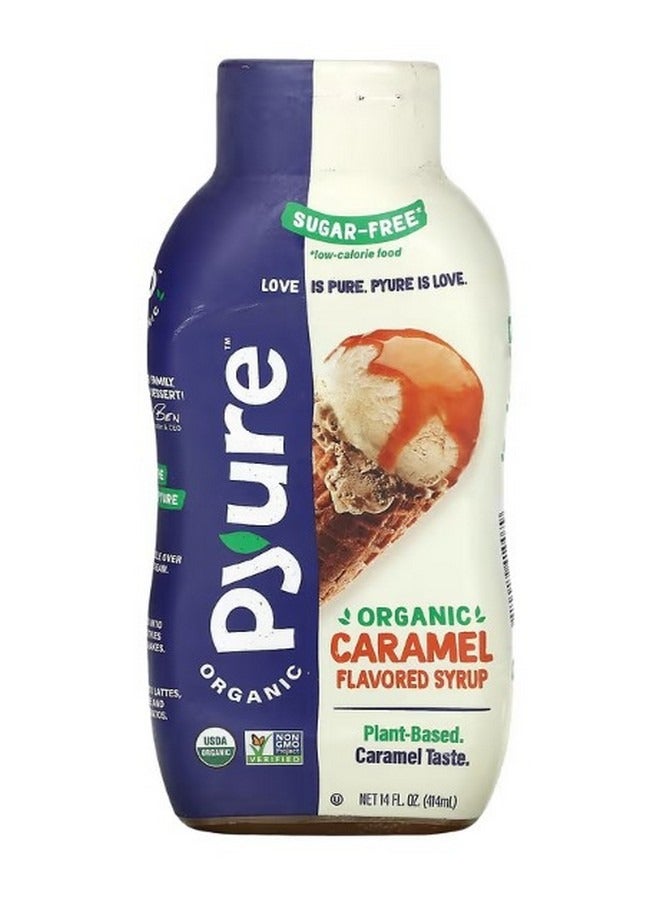 Pyure Organic Caramel Flavored Syrup Keto 0 Sugar 14 fl oz 414 ml - Image 1