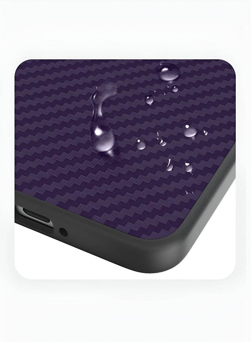 Wtech Xiaomi 15 Ultra 5G 2025 Soft Silicone Carbon Fiber Magsafe Protective Back Case Cover (MCFPSN) - Eggplant Purple - Image 4