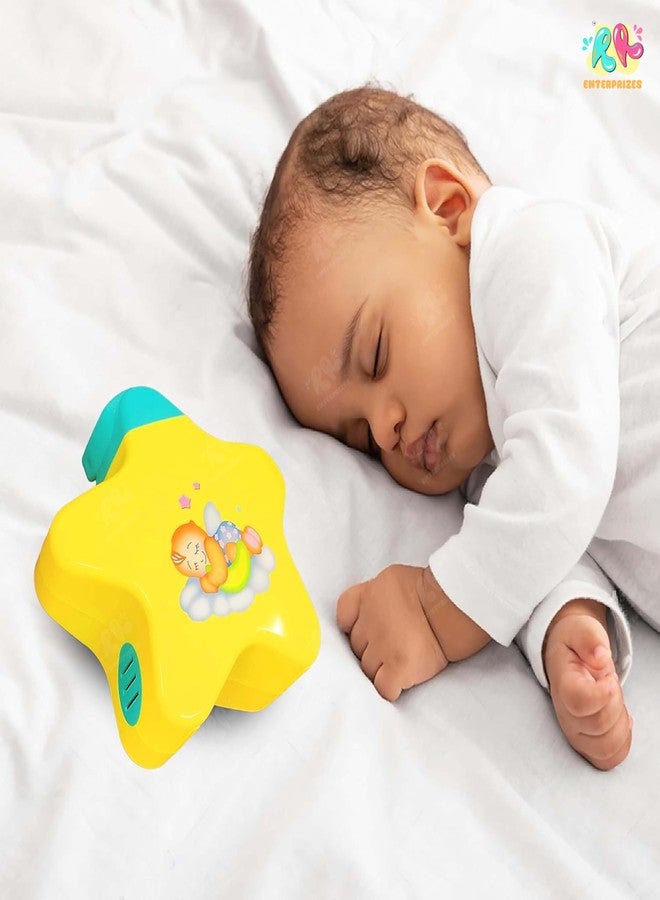 RR Enterprizes Little Angel Musical Star Projector, Yellow and Blue Night Light for Kids, 13.8 x 14 x 10 cm - Image 5