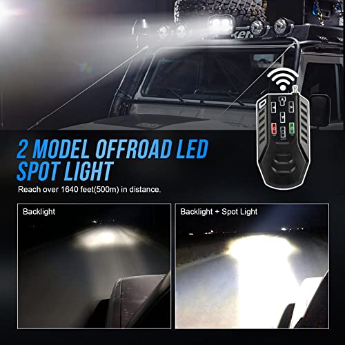 OPP ULITE Wireless Remote Control Led Search Light 360 Degree Spot Work Driving Light 5000LM 12V 60W Strong Magnetic Base Searchlight Go Lights for Jeep Offroad SUV Trucks Boat Security Farm Field - Image 3