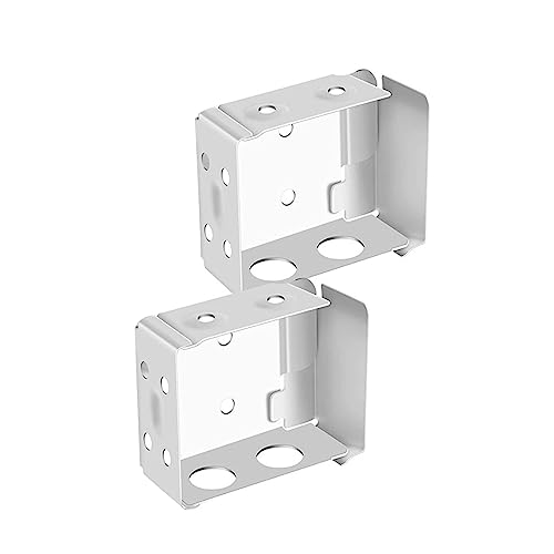 RUIFUU 2Pcs Blind Brackets, Box Mounting Bracket for Mini Blinds 2.5 Inch, Window Low Profile Mini Blind Mounting Bracket Holder Window Blinds Headrail Brackets,White - Image 1