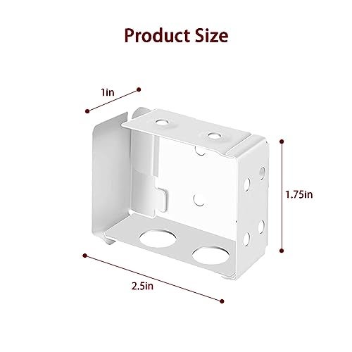 RUIFUU 2Pcs Blind Brackets, Box Mounting Bracket for Mini Blinds 2.5 Inch, Window Low Profile Mini Blind Mounting Bracket Holder Window Blinds Headrail Brackets,White - Image 2