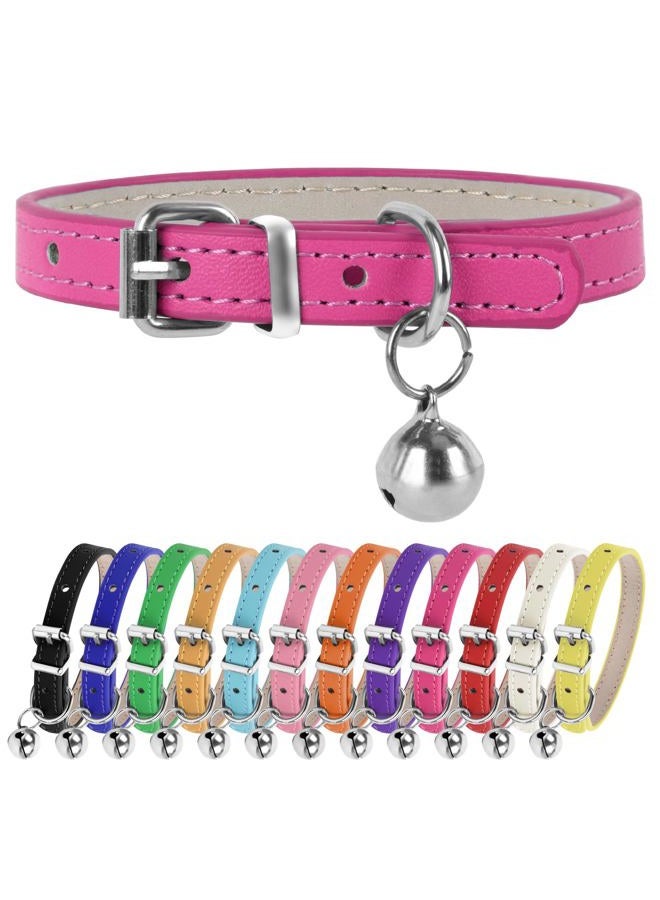 ChengFu XXS Dog Collar Teacup Dog Collar, Pink Dog Collar, Teacup Dog Collar for Small Dogs Cats, Pink, 3/8 inch Width - Image 1