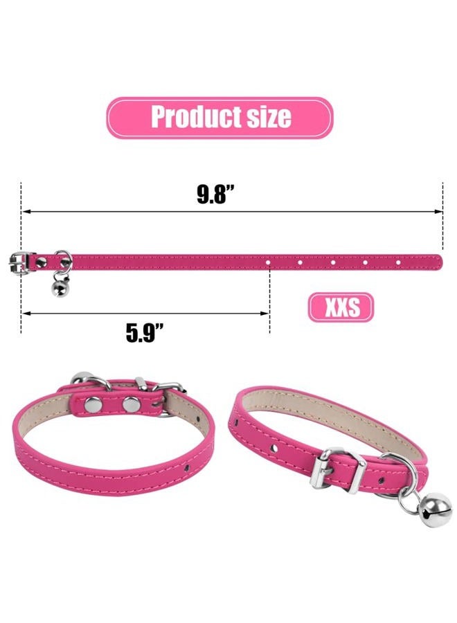 ChengFu XXS Dog Collar Teacup Dog Collar, Pink Dog Collar, Teacup Dog Collar for Small Dogs Cats, Pink, 3/8 inch Width - Image 3