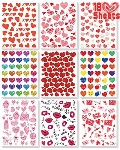 LINAYE Valentines Stickers for Kids 400PCS Cute Valentines Love Stickers for Cards Envelopes Craft Scrapbooking Valentine Day Party Favors Supplies for Girls Boys - Image 1