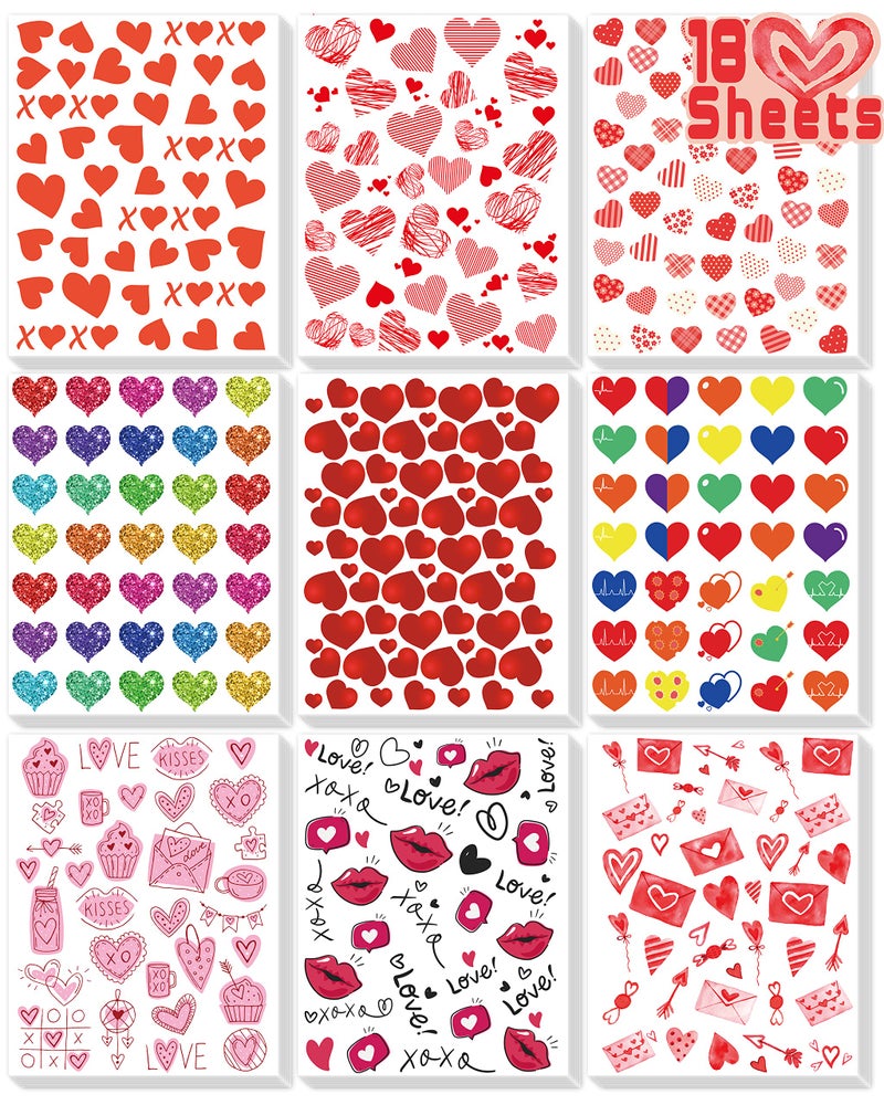 LINAYE Valentines Stickers for Kids 400PCS Cute Valentines Love Stickers for Cards Envelopes Craft Scrapbooking Valentine Day Party Favors Supplies for Girls Boys - Image 2