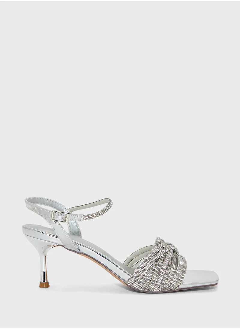 Ella Limited Edition Ankle Strap Diamante Heel Sandal