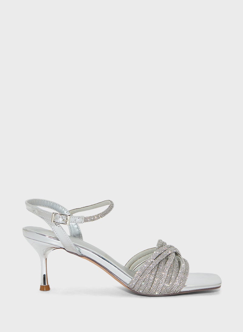 Ella Limited Edition Ankle Strap Diamante Heel Sandal  - Image 1