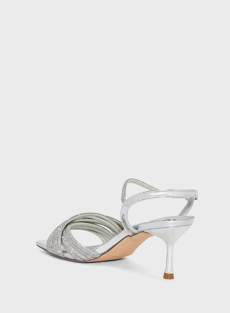 Ella Limited Edition Ankle Strap Diamante Heel Sandal  - Image 3