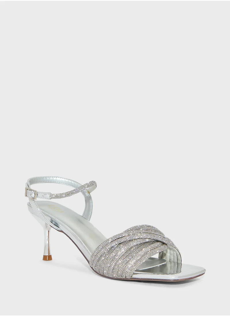 ايلا ليمتد اديشن Ankle Strap Diamante Heel Sandal