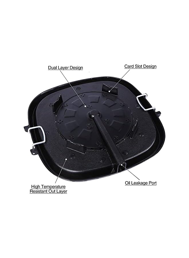 Arabest BBQ Grill Pan 32cm Nonstick Round Aluminum Induction Grill Pans Korean BBQ Grill for Stove Tops Maifan Coated Surface Non-stick Smokeless Barbecue Plate for Indoor Outdoor BBQ Square - Image 3