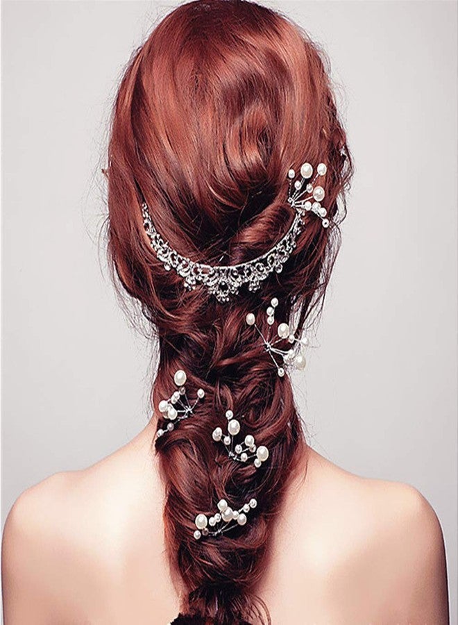 LOVEF -10 Pcs Women's Fashion Wild U-Shaped Handmade Pearl Barrette Hair Pins Clips for Prom Wedding Bridal Bridesmaid - Image 4