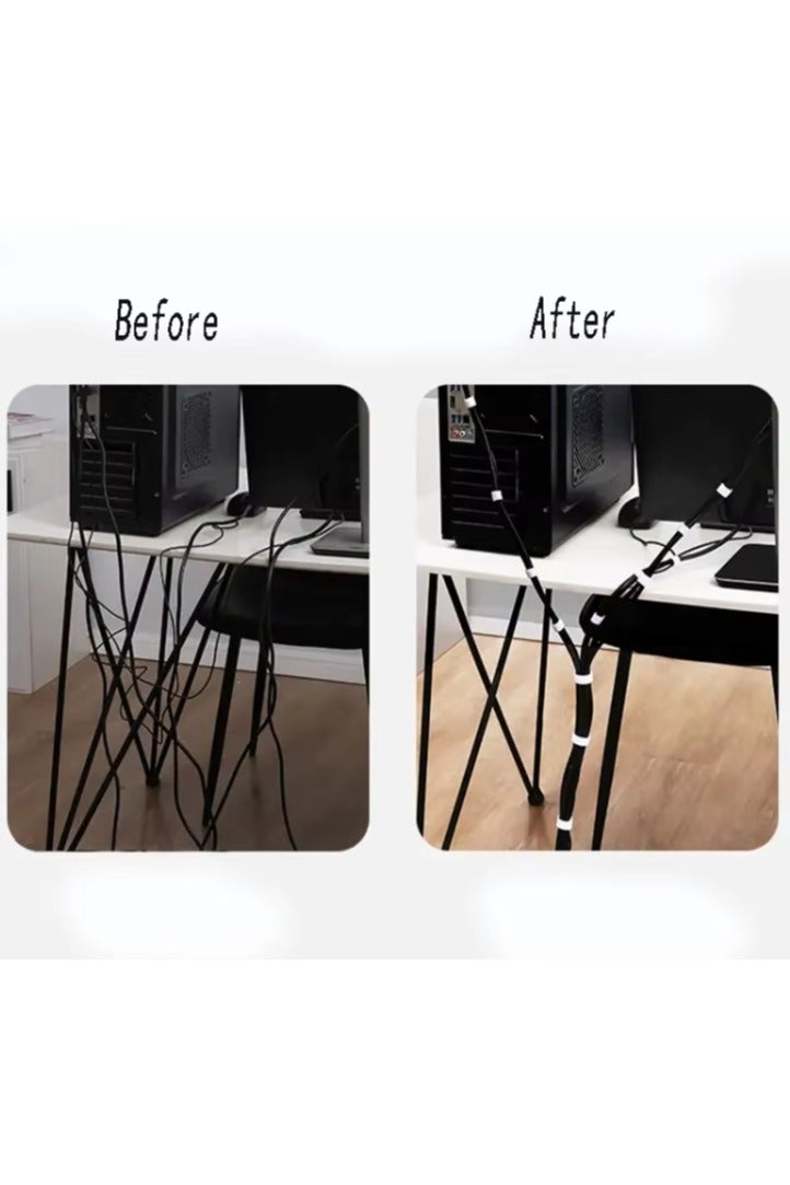 5M Cable Management  Tape – Cable Organizer Reusable  Cable Tie Strap for Desk, Computer, Charging & Data Cable Organization - Image 3