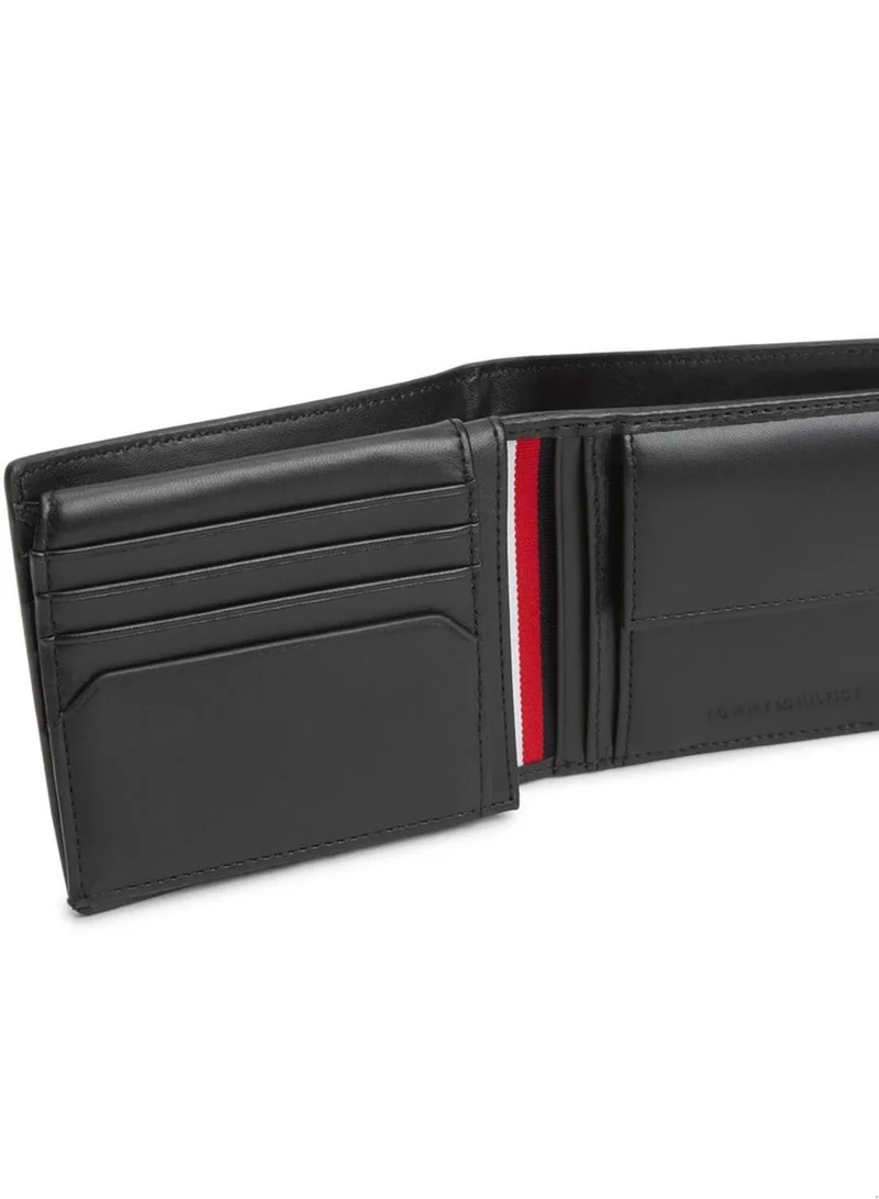 Tommy Hilfiger Black Credit Card And Coin Leather Bifold Wallet for Men | Best Price UAE