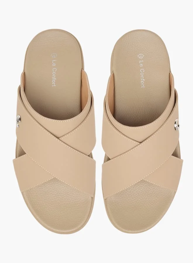 Le Confort Men's Cross Strap Slip-On Sandals