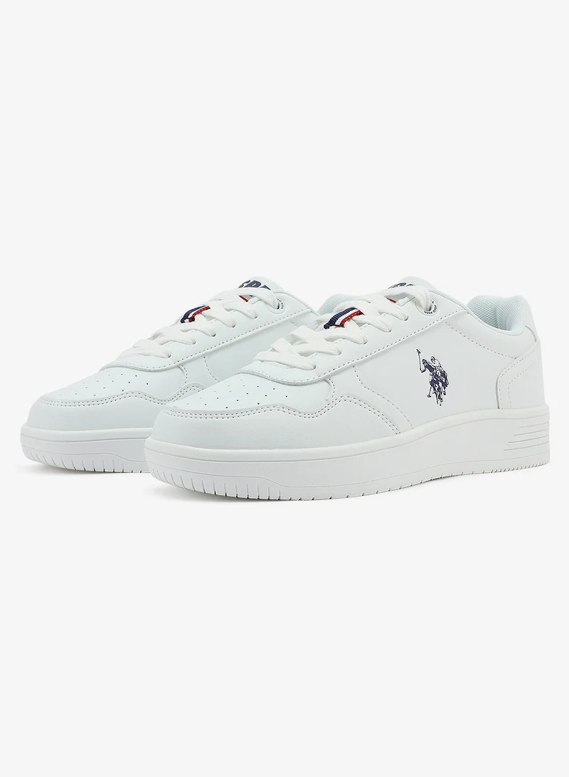 U.S. Polo Assn. white Women's White Sneakers - Bold Rugged Style Shoes with Durable Sole for Outdoor Wear for Women | Best Price UAE