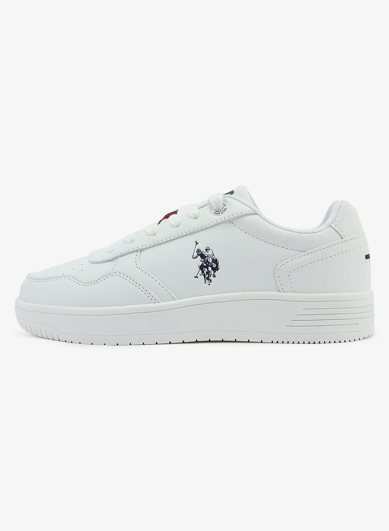 U.S. Polo Assn. white Women's White Sneakers - Bold Rugged Style Shoes with Durable Sole for Outdoor Wear for Women | Best Price UAE