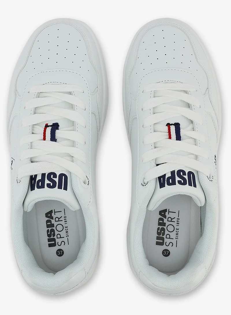 U.S. Polo Assn. white Women's White Sneakers - Bold Rugged Style Shoes with Durable Sole for Outdoor Wear for Women | Best Price UAE