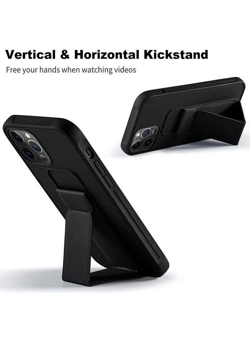 TIGER غطاء حماية هاتف آبل آيفون 15 برو ماكس من TPU مطاط سيليكون مع مقبض يدوي (MCGHSN) - أسود، تصميم نحيف مضاد للصدمات، نسيج غير قابل للانزلاق، لمسة نهائية غير لامعة، حماية كاملة للحواف والكاميرا، غطاء خفيف الوزن ودائم مع فتحات دقيقة. - Image 5