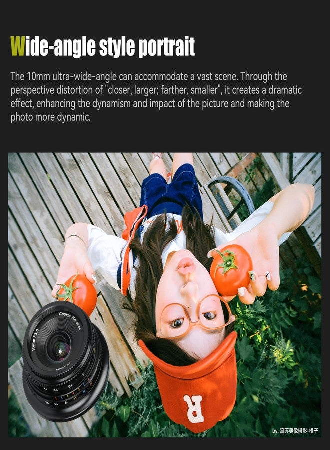 7artisans MF10mm F3.5 Wide-Angle Fixed Focus Pancake Lens APS-C Lens Mirrorless Cameras, Compatible for Sony A6000/A5000/A3000/Nex Series a6700 nex-5t nex-3n - Image 3