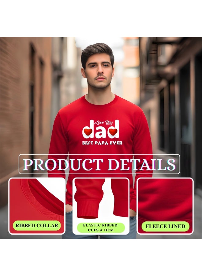 PRINTSHOP4ME Father's Day Mens Sweatshirt–Full Sleeve,Round Neck,Soft Cotton Sweatshirt|Casual Everyday Outfit|Mens Sweatshirt For Father's Day - Image 4