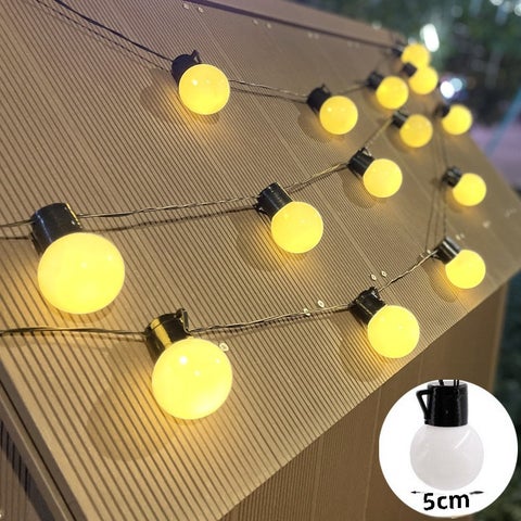 Outdoor Camping LED Sphere String Lights for Tents 50 m 200 lamp [plug-in] always on