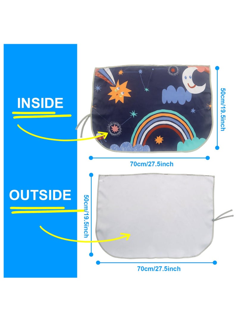 Magnetic Car Window Shades for Kids and Babies, Sun Protection Covers for Trucks, 27.5 x 19.5 Inches, Starry Sky Design - Image 2