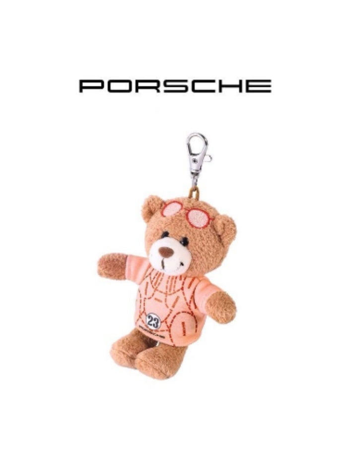 Porsche Teddy Bear Keychain with Racing - Inspired Design - Image 1