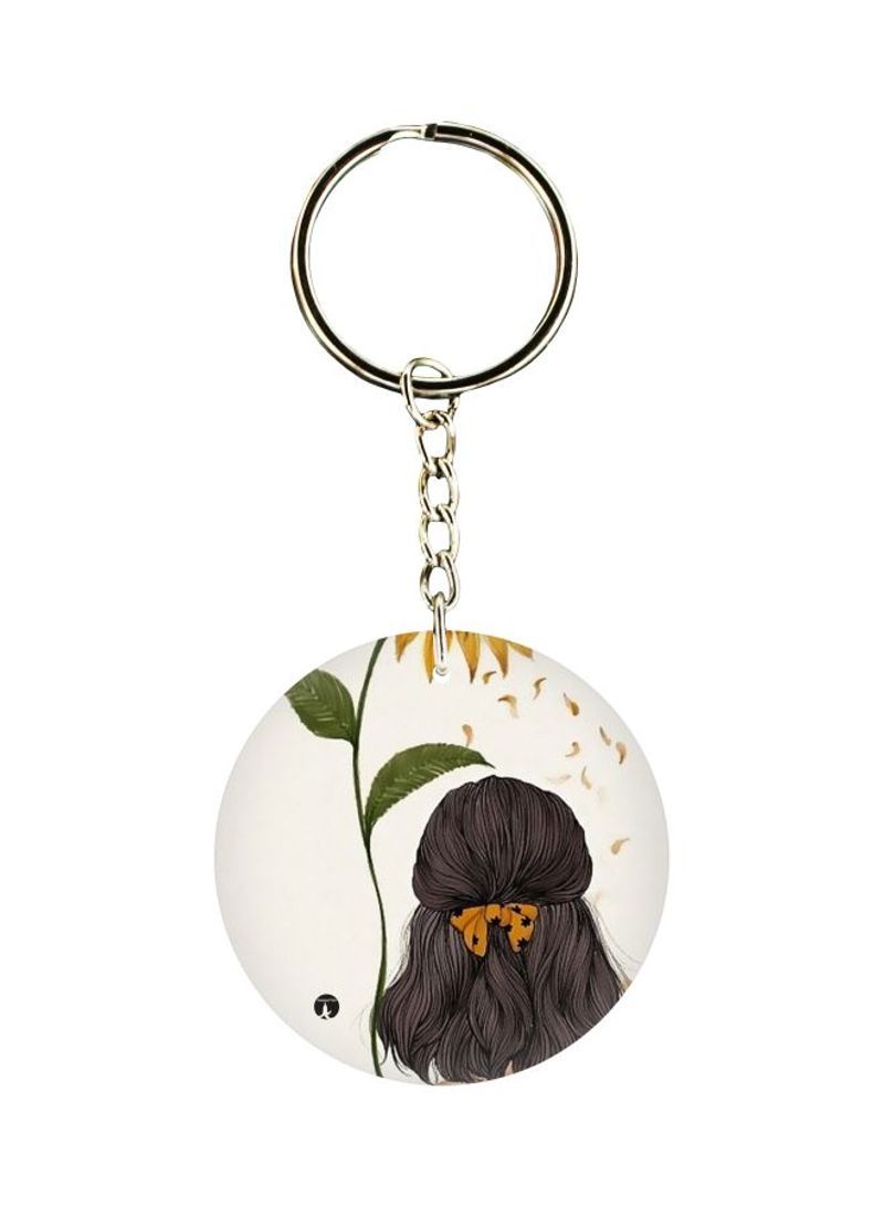 RKN Girl Printed Double Sided Keychain
