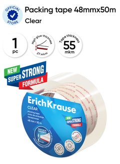 ErichKrause Packing tape Clear, transparent, 48mmx50m (shrink 1 pcs)  - Image 1