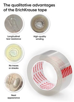 ErichKrause Packing tape Clear, transparent, 48mmx50m (shrink 1 pcs)  - Image 4