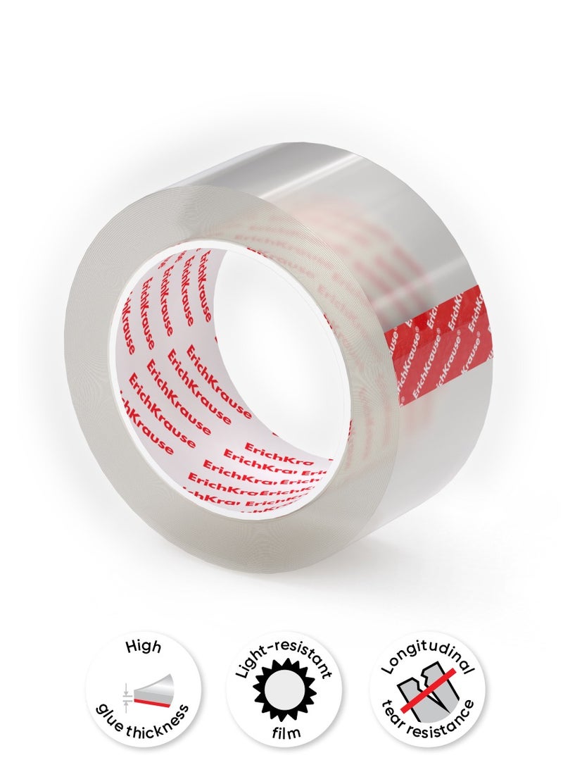 ErichKrause Packing tape Clear, transparent, 48mmx50m (shrink 1 pcs)  - Image 3