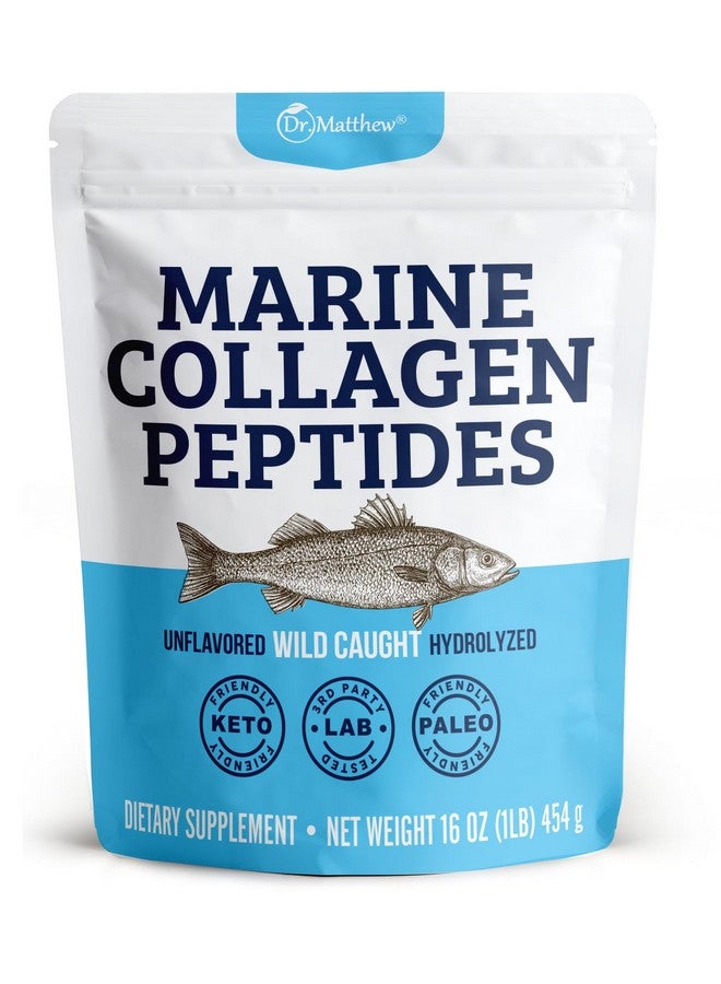 Dr. Matthew Marine Collagen Peptides Powder from Hydrolyzed Wild Caught Fish Protein - Hair & Beauty Supplements for Women & Men - Image 1