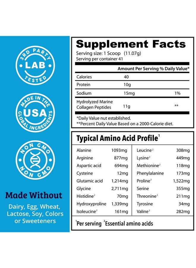 Dr. Matthew Marine Collagen Peptides Powder from Hydrolyzed Wild Caught Fish Protein - Hair & Beauty Supplements for Women & Men - Image 3