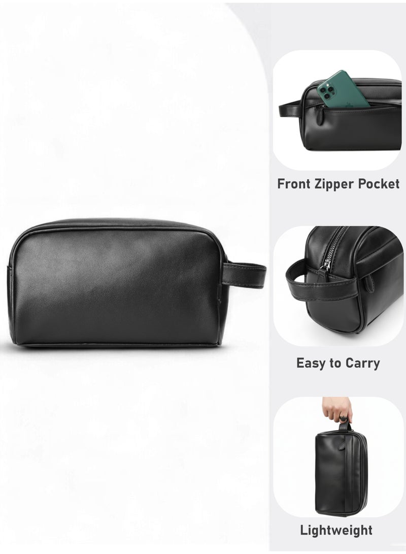 سفن حقيبة كلتش سفر، حقيبة يد محفظة هاتف وأدوات الزينة جلد صناعي متين للرجال - Image 2