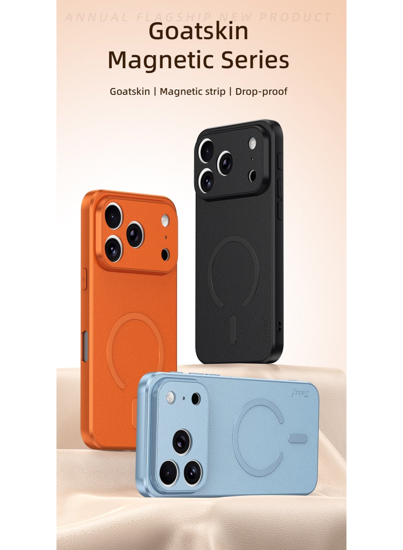 حافظة لهاتف iPhone 17 / 17 Pro Max، غطاء من الجلد الناعم الفاخر، مقاومة للبقع والصدمات، قبضة مريحة، مناسبة للرجال والنساء - Image 2