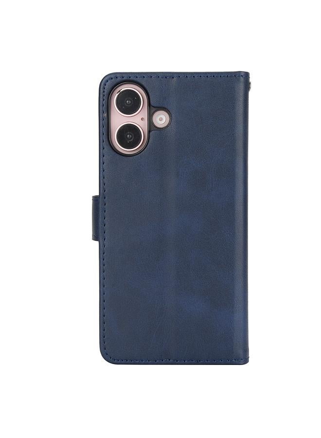 erorex Case For iPhone 16 Calf Texture 2 in 1 Detachable Magnetic Back Cover Leather Case - Image 3