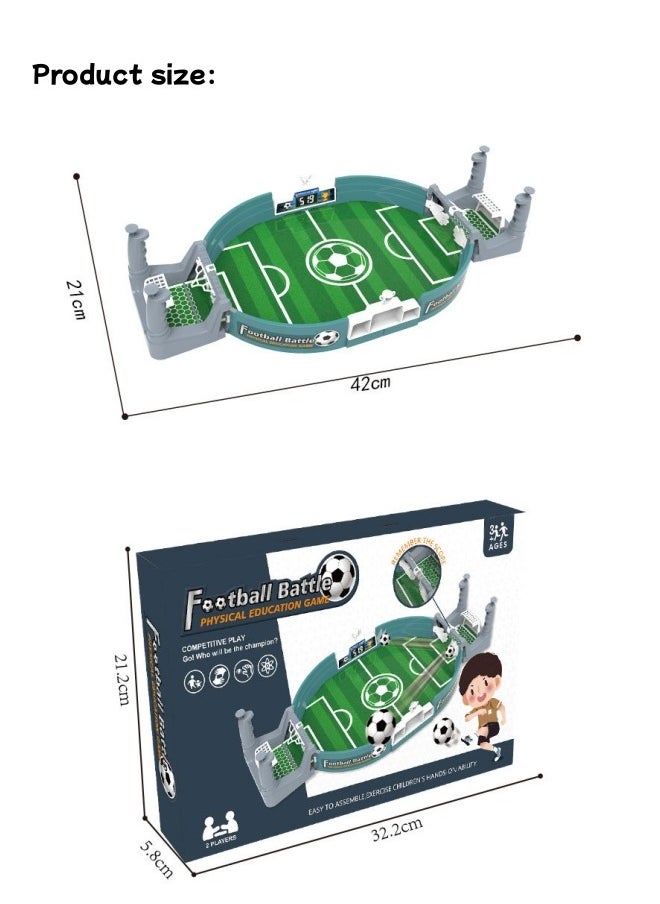 Aikenn - Football Table Game Mini Football Table Interactive Game Parent-Child Football Interactive Game Two-Player Competitive Football Game Adult Children Family Game Football Table Board Game Football Game With 2 Balls (42*21cm) - Image 1
