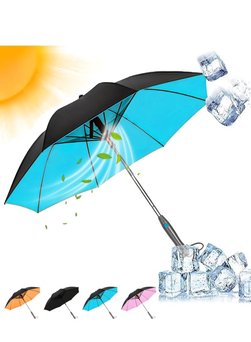 1 Piece of Premium 3-in-1 UV Protection Umbrella with Fan and Spray - Portable, Windproof, and Water-Resistant - Perfect for Outdoor Activities and Hot Summer Days  - Image 1