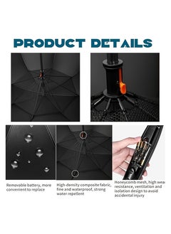 EVEREEN 1 Piece of Premium 3-in-1 UV Protection Umbrella with Fan and Spray - Portable, Windproof, and Water-Resistant - Perfect for Outdoor Activities and Hot Summer Days  - Image 4