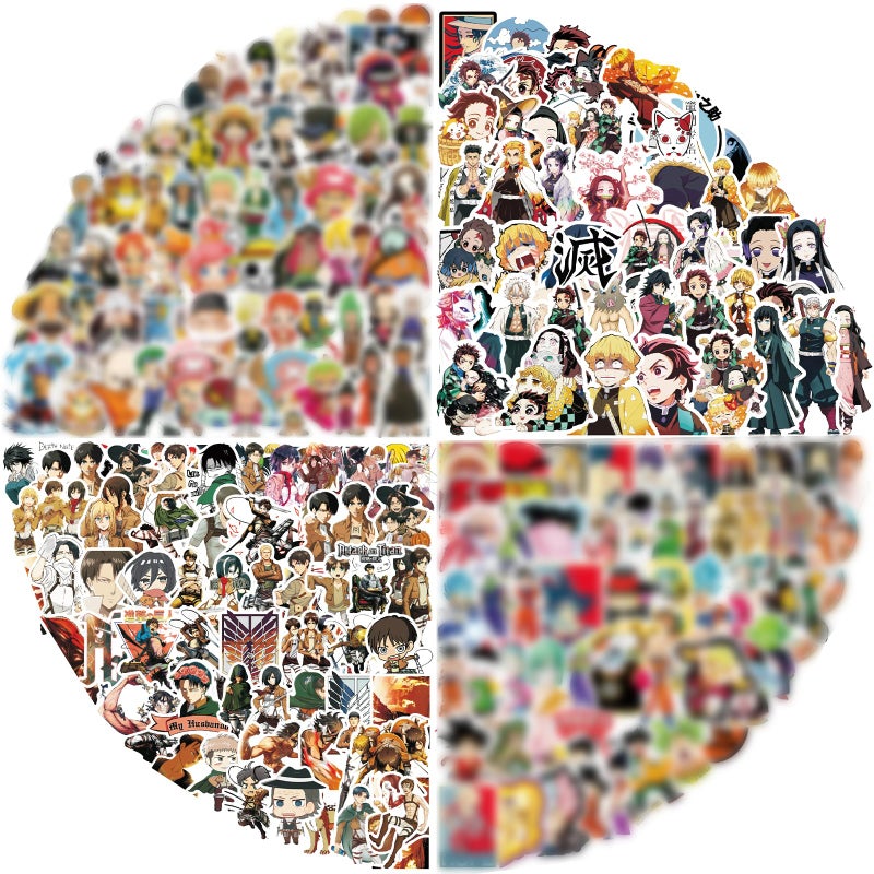 Arme Anime Stickers Mixed Pack300Pcs Mixed with Classic Anime Theme Sticker PackVinyl Waterproof Stickers and Decals for Bottles Laptops Skateboards and Notebooks Stickers for AdultsKidsTeens