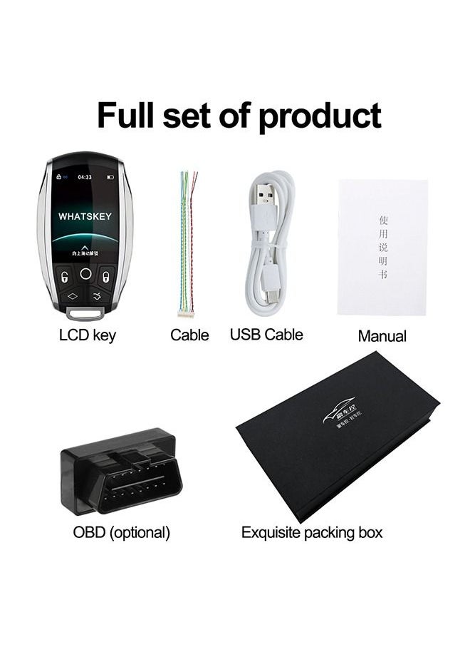 Generic - Smart key for cars that operate with a fingerprint only – equipped with a high-quality LCD screen to control the main functions of the car from the inside / B-ONE - Image 1