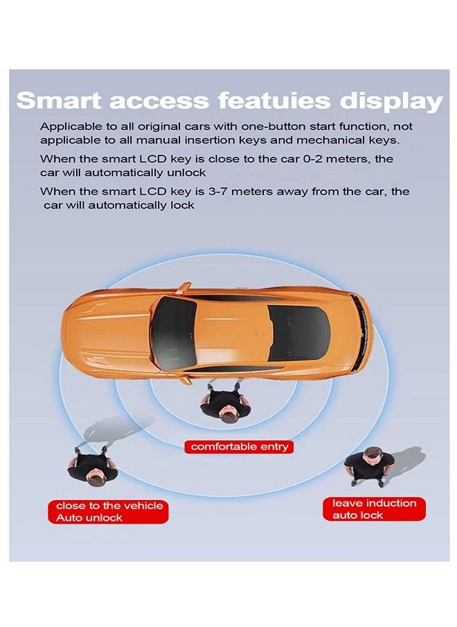 Generic - Smart key for cars that operate with a fingerprint only – equipped with a high-quality LCD screen to control the main functions of the car from the inside / B-ONE - Image 1