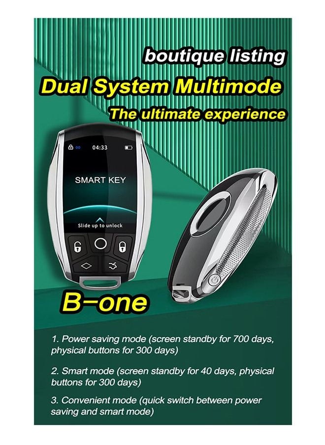 Generic - Smart key for cars that operate with a fingerprint only – equipped with a high-quality LCD screen to control the main functions of the car from the inside / B-ONE - Image 1