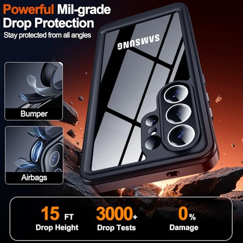 MOZOTER for Samsung Galaxy S26 Ultra Case Waterproof,[IPX8 Underwater Case][Full Body Shockproof & Military Dropproof]Built-in Screen Protector Clear Sound Quality for Samsung S26 Ultra 6.9 inch-Black - Image 4