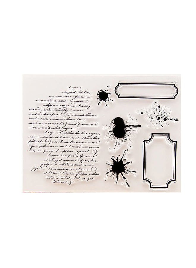 NVZBL English Words Vintage Text Clear Stamps Banner Circle Dot Pattern Transparent Seal Stamps for Holiday Card Making Decoration and DIY Scrapbooking Album DIY Crafts - Image 3