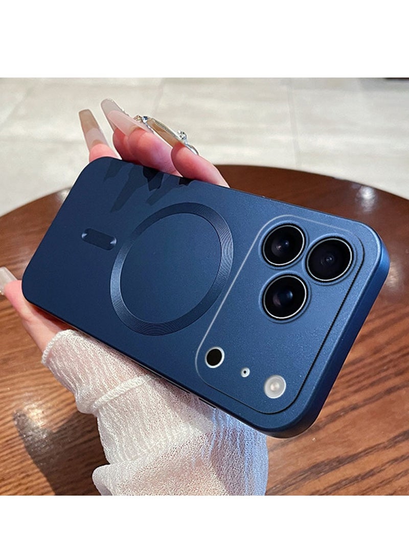 X-level Magnetic Case for iPhone 17 Pro with Camera Lens Protector, Compatible with MagSafe, Full Protection Slim Anti - Scratch Soft TPU Bumper Phone Case for iPhone 17 Pro 6.3" Navy Blue - Image 1